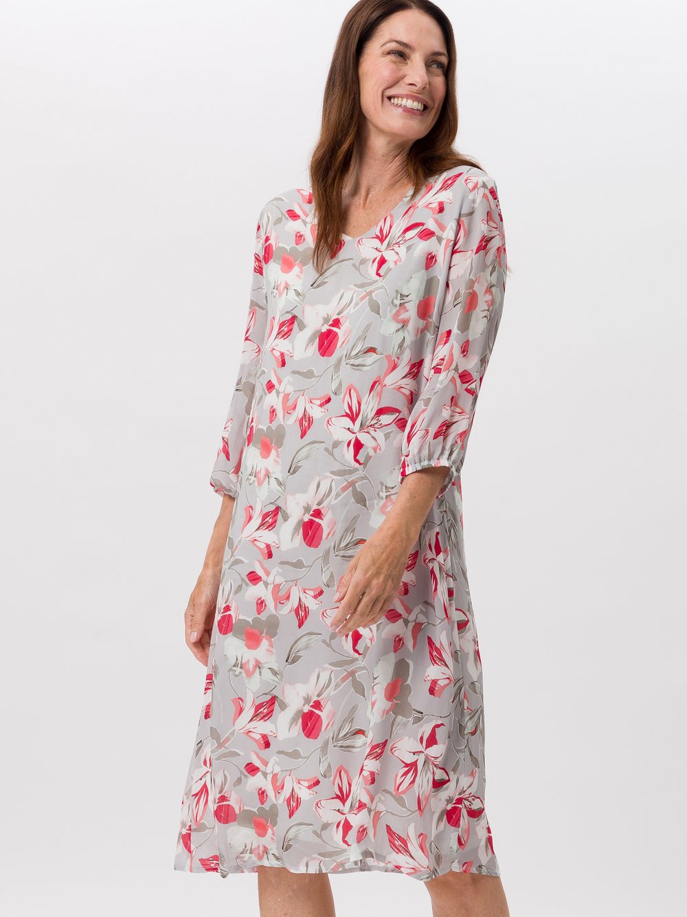 Frank Walder Sommerkleid Damen Viskose mehrfarbig gemustert, 52