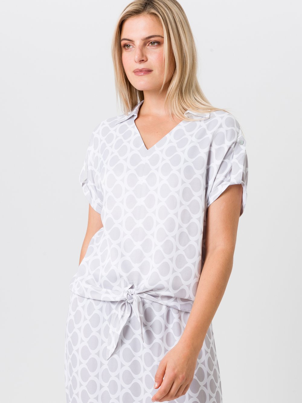 TUZZI Bluse Damen Viskose mehrfarbig gemustert, 42
