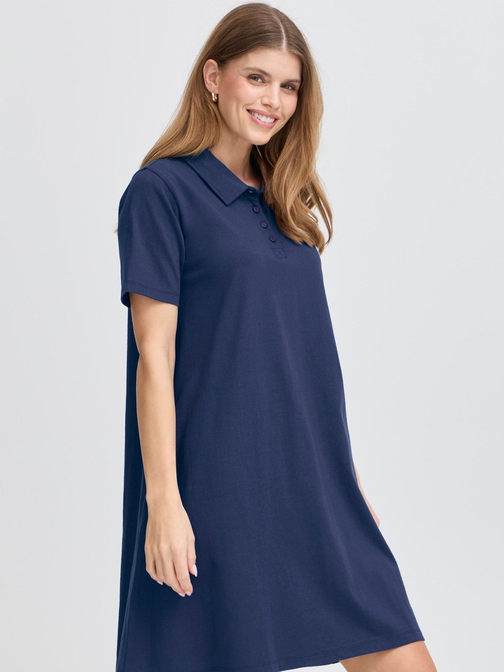 fransa Minikleid Damen Baumwolle blau, XS