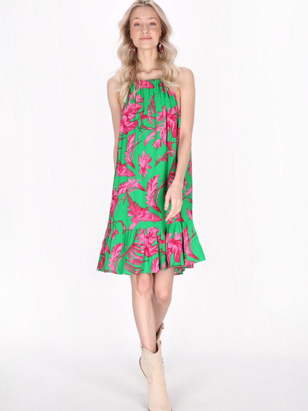 Thumbnail - IZIA Kleid Damen Viskose mehrfarbig bedruckt, S