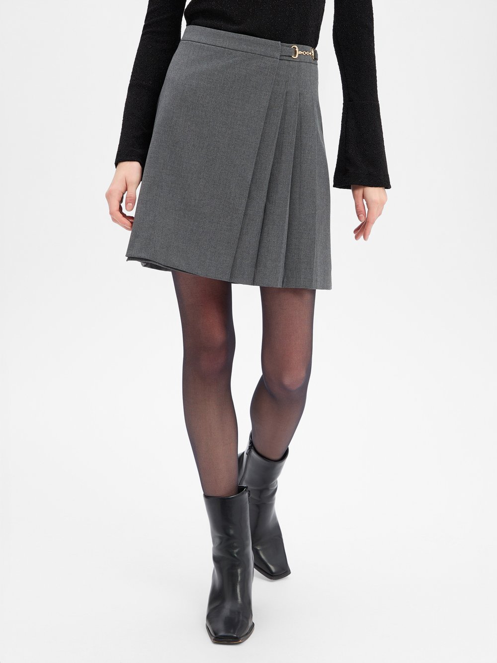 Marie Lund Wickelrock Damen grau meliert, 44