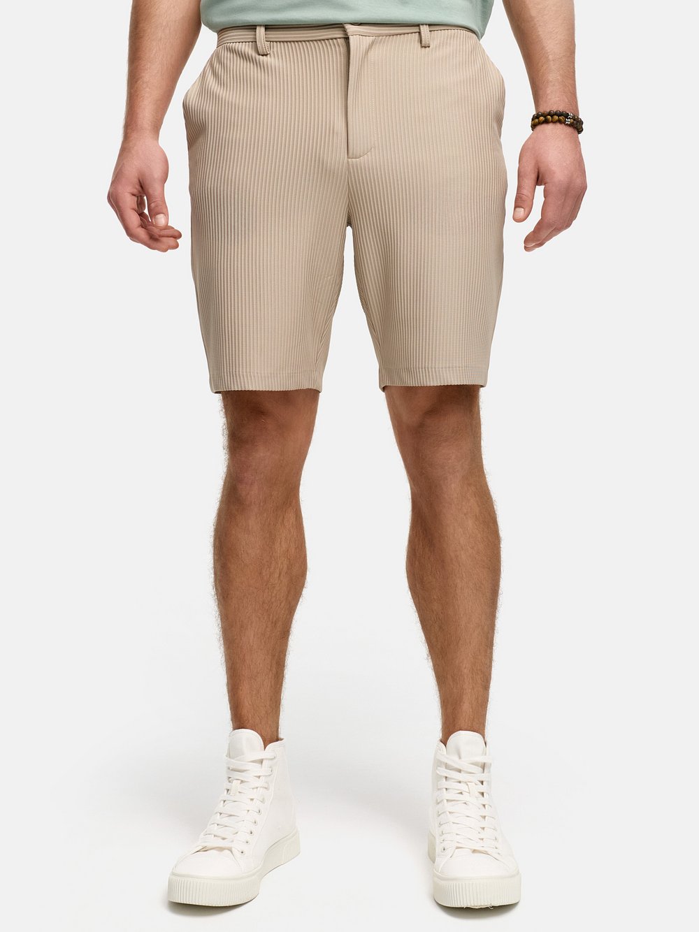 Indicode Shorts Herren blau gestreift, M
