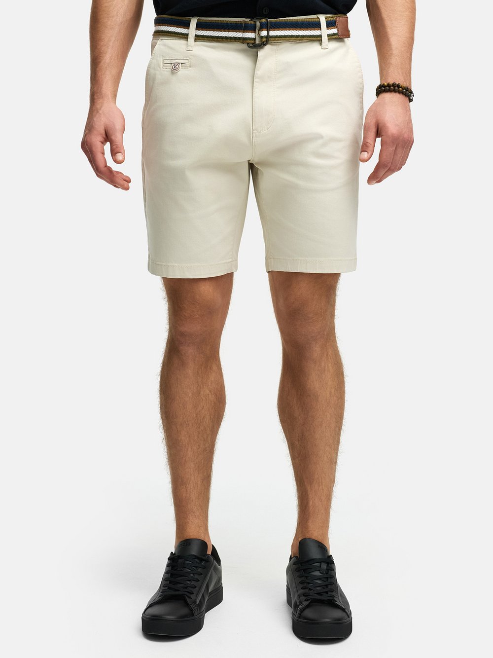 Indicode Shorts Chino Herren Baumwolle beige, S