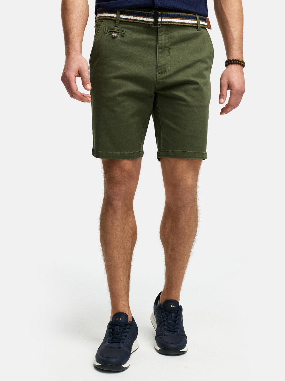 Indicode Shorts Chino Herren Baumwolle grün, L