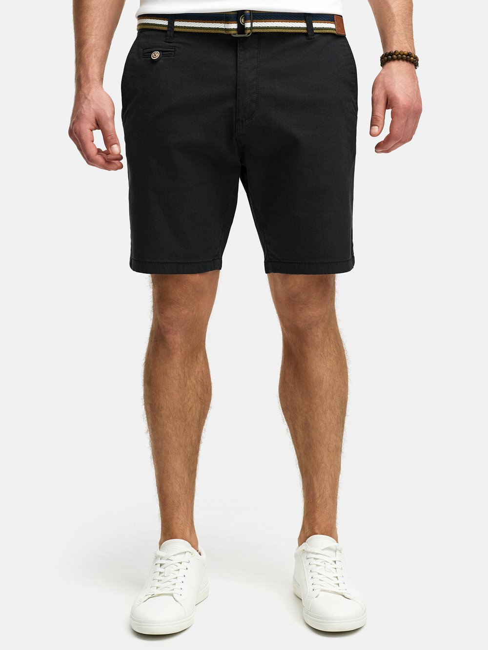 Indicode Shorts Chino Herren Baumwolle schwarz, S