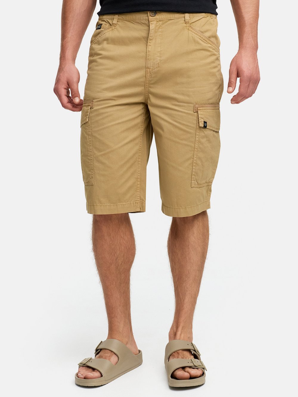 Indicode Shorts Cargo Herren Baumwolle braun, XL