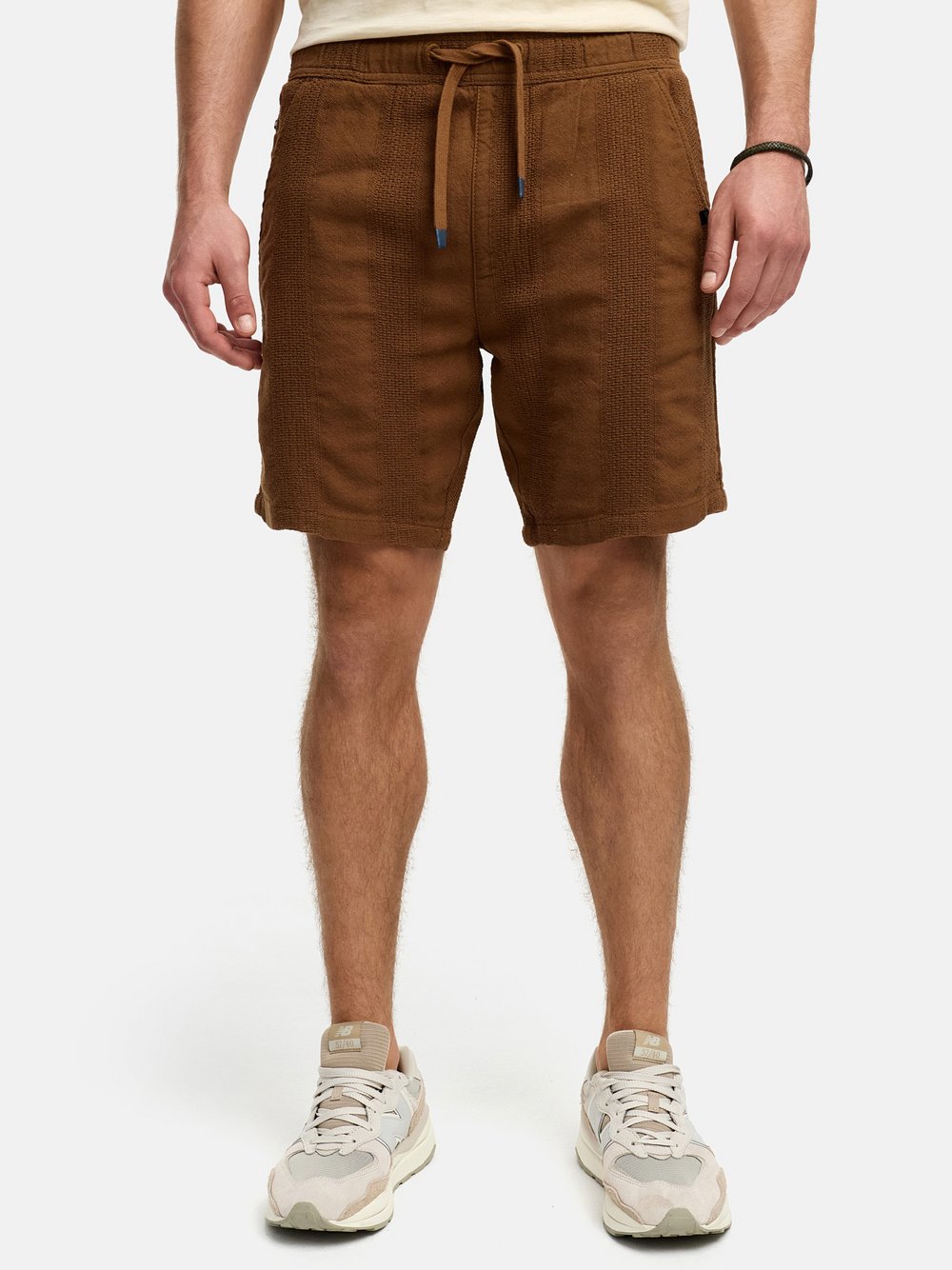 Indicode Shorts Leinen Herren Baumwolle braun, L