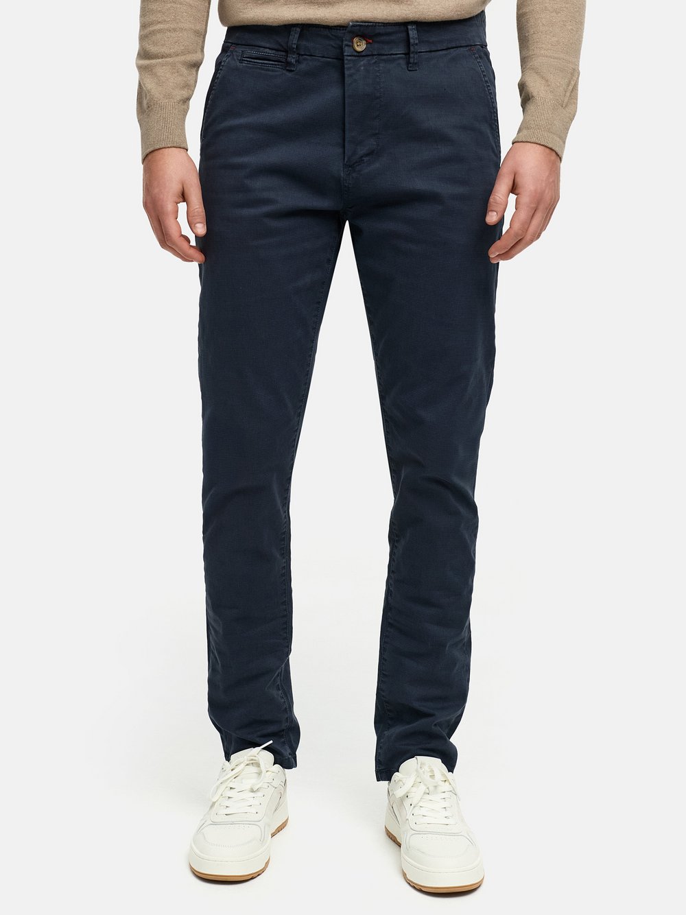 Jeff Chinohose Herren Baumwolle blau, 30-34