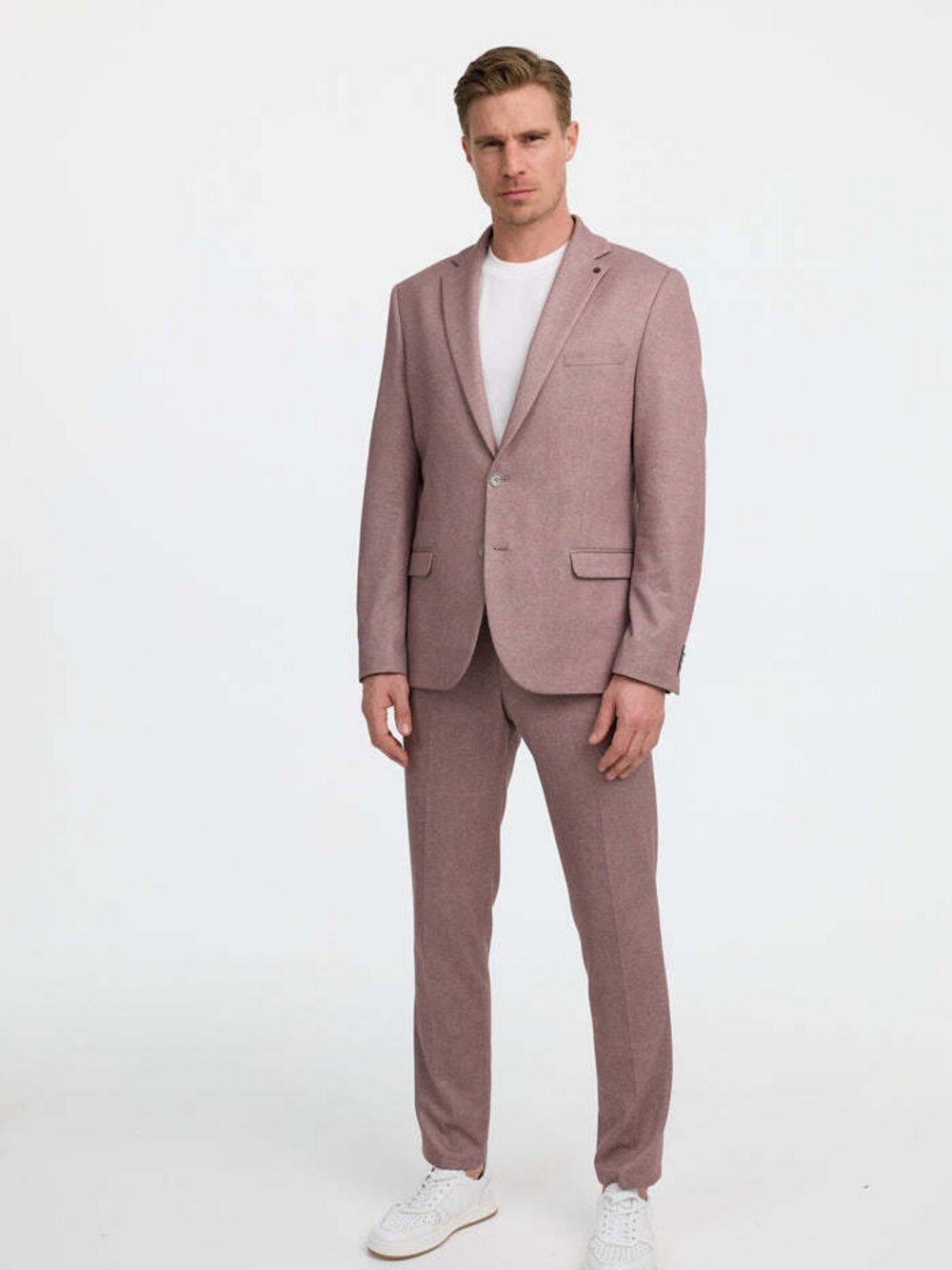 Zuitable Baukasten-Sakko Herren Slim Fit Jersey rot, 42