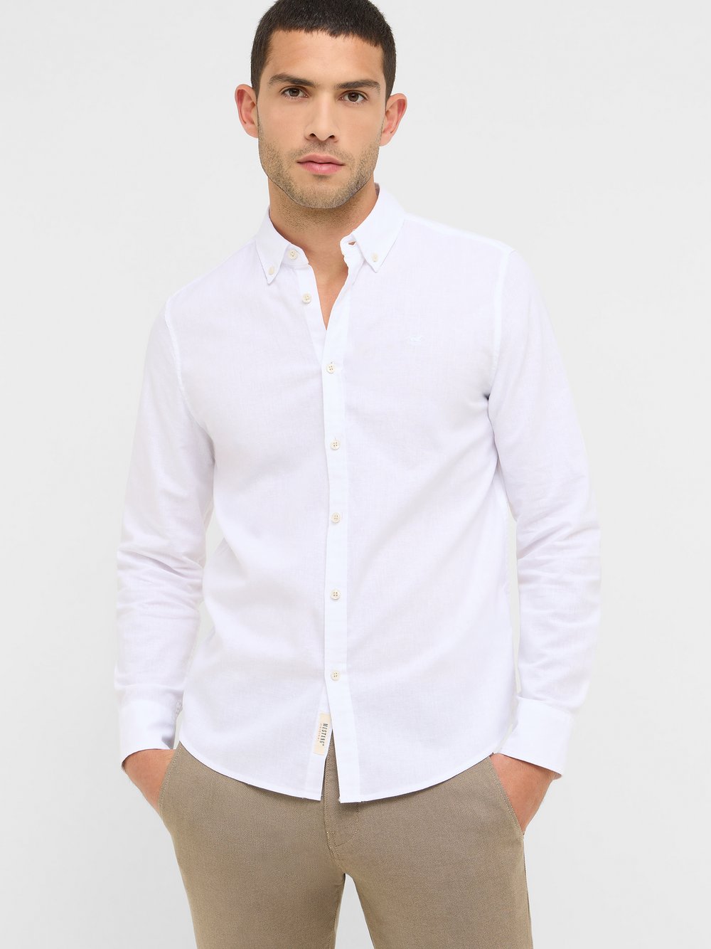 Mustang Hemd Herren Slim Fit Baumwolle weiß, XXL