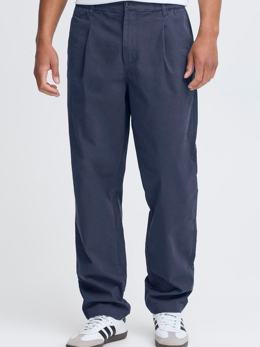 Thumbnail - Solid Chinohose Herren Baumwolle blau, S