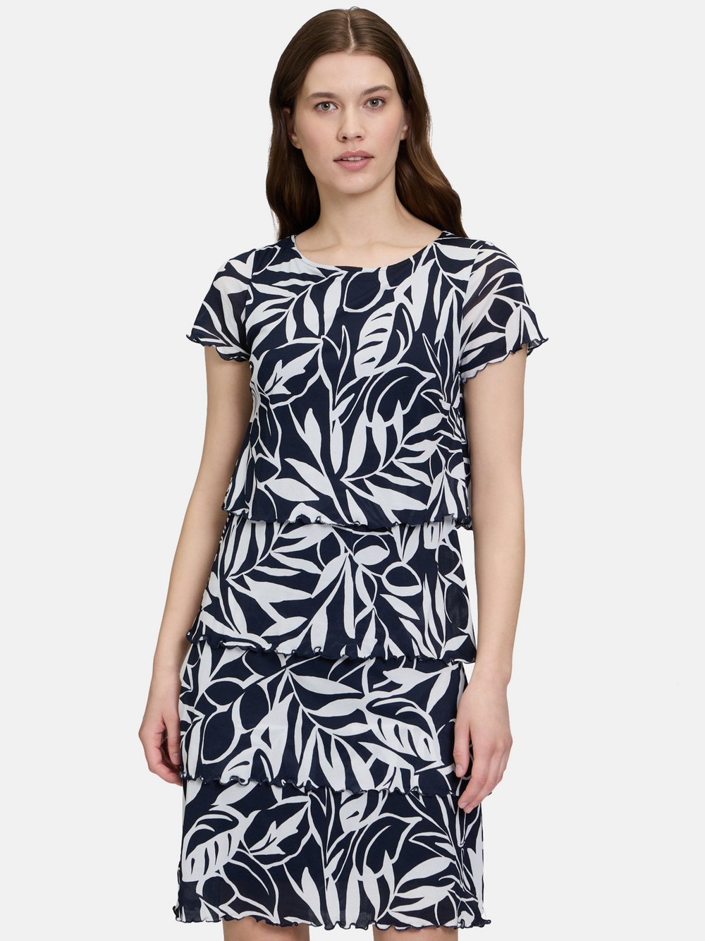 Betty Barclay Stufenkleid Damen Polyamid blau gemustert, 38