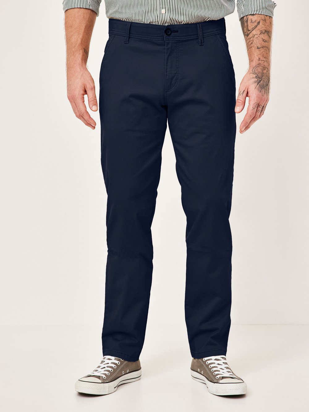 Thumbnail - Redpoint Chino Herren Baumwolle blau, 34-34