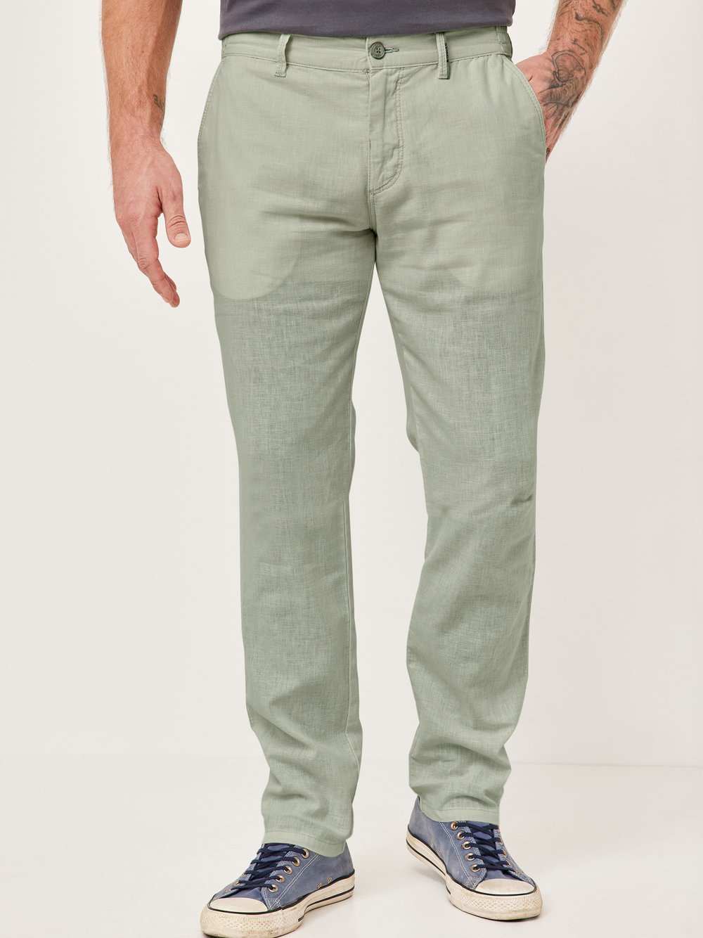Thumbnail - Redpoint 5-Pocket Hose Herren Baumwolle grün, 33-30
