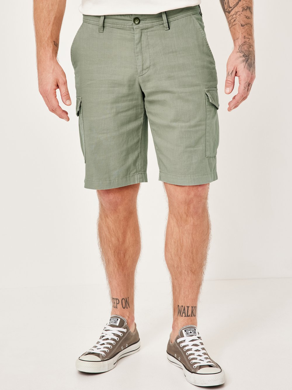Thumbnail - Redpoint Cargobermuda Herren Baumwolle grün, 46