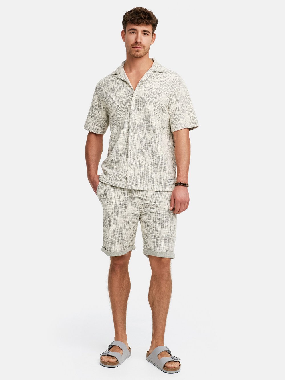 Indicode Shorts & Shirt Set Herren Baumwolle grün, L