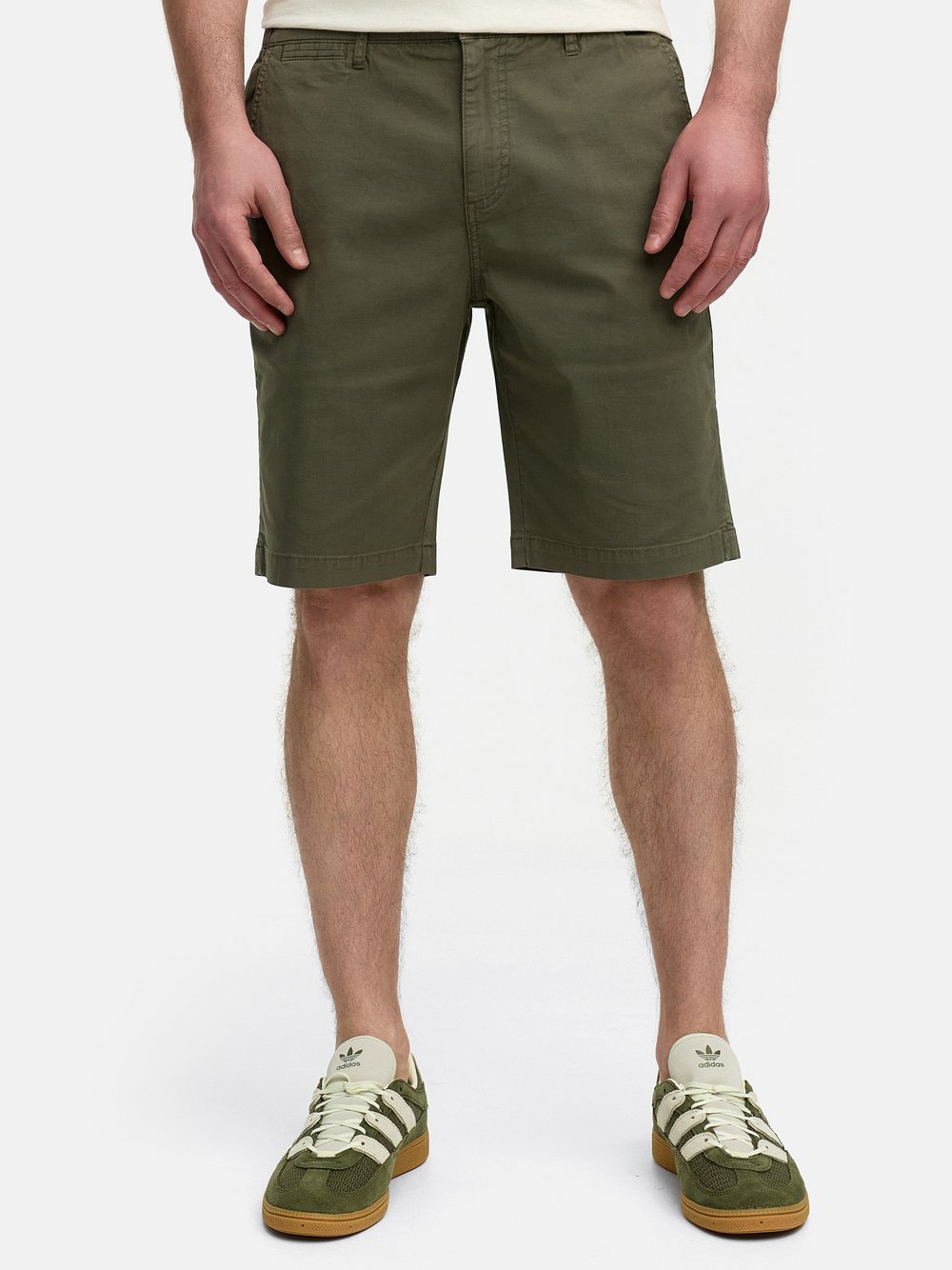 Indicode Shorts Chino Herren Baumwolle grün, XL