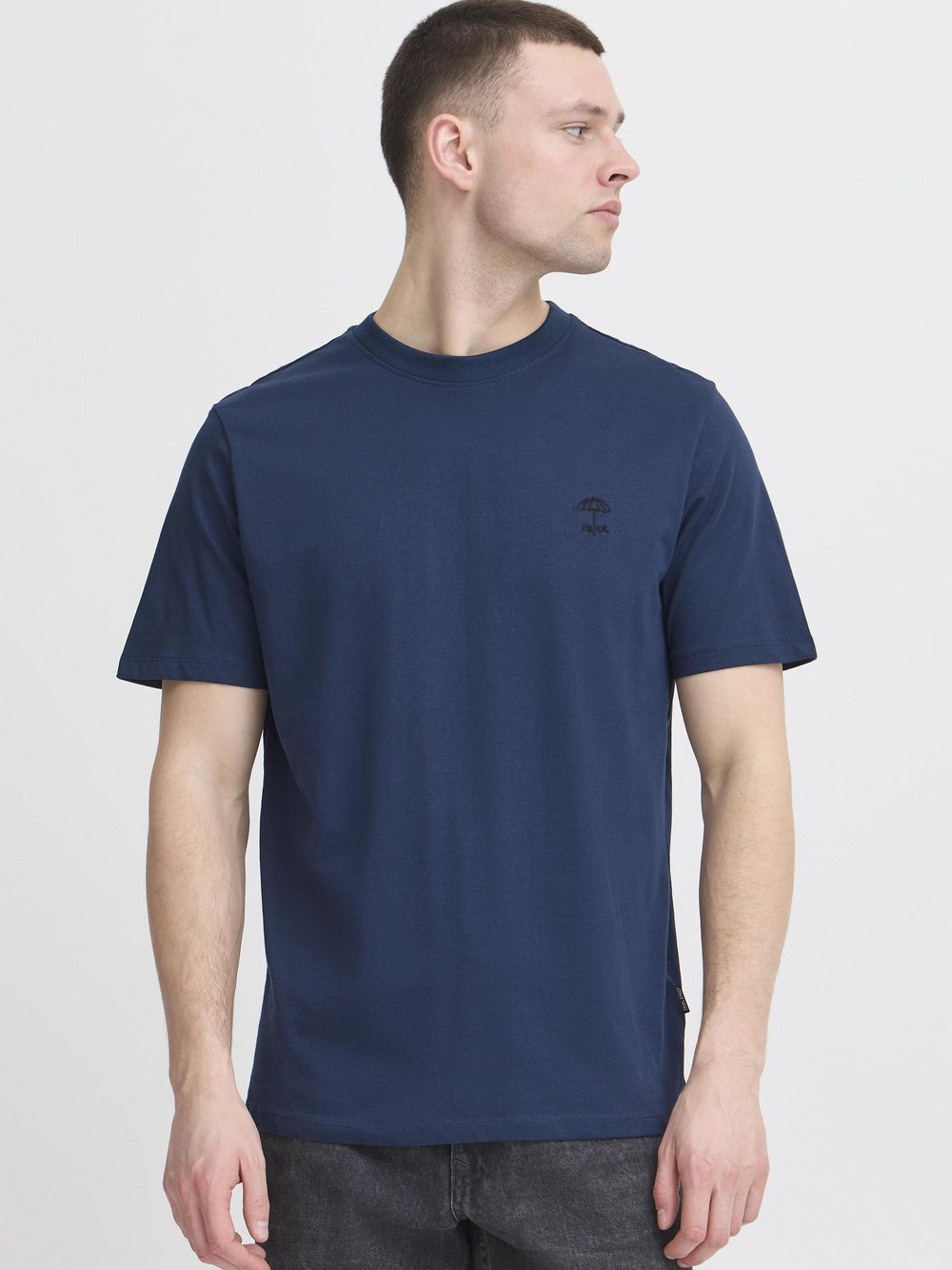 BLEND Rundhalsshirt Herren Baumwolle blau, S