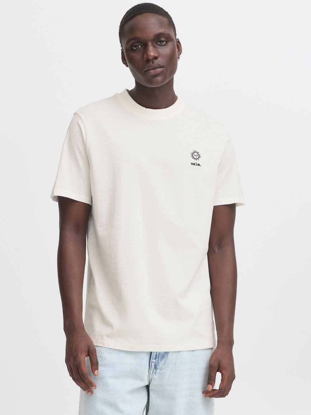 BLEND Rundhalsshirt Herren Baumwolle weiß, XXL