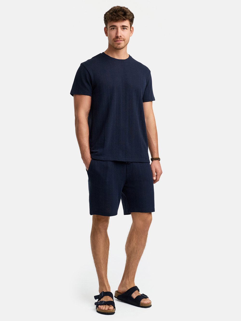 Indicode Shorts & Shirt Set Herren Baumwolle blau, XXL