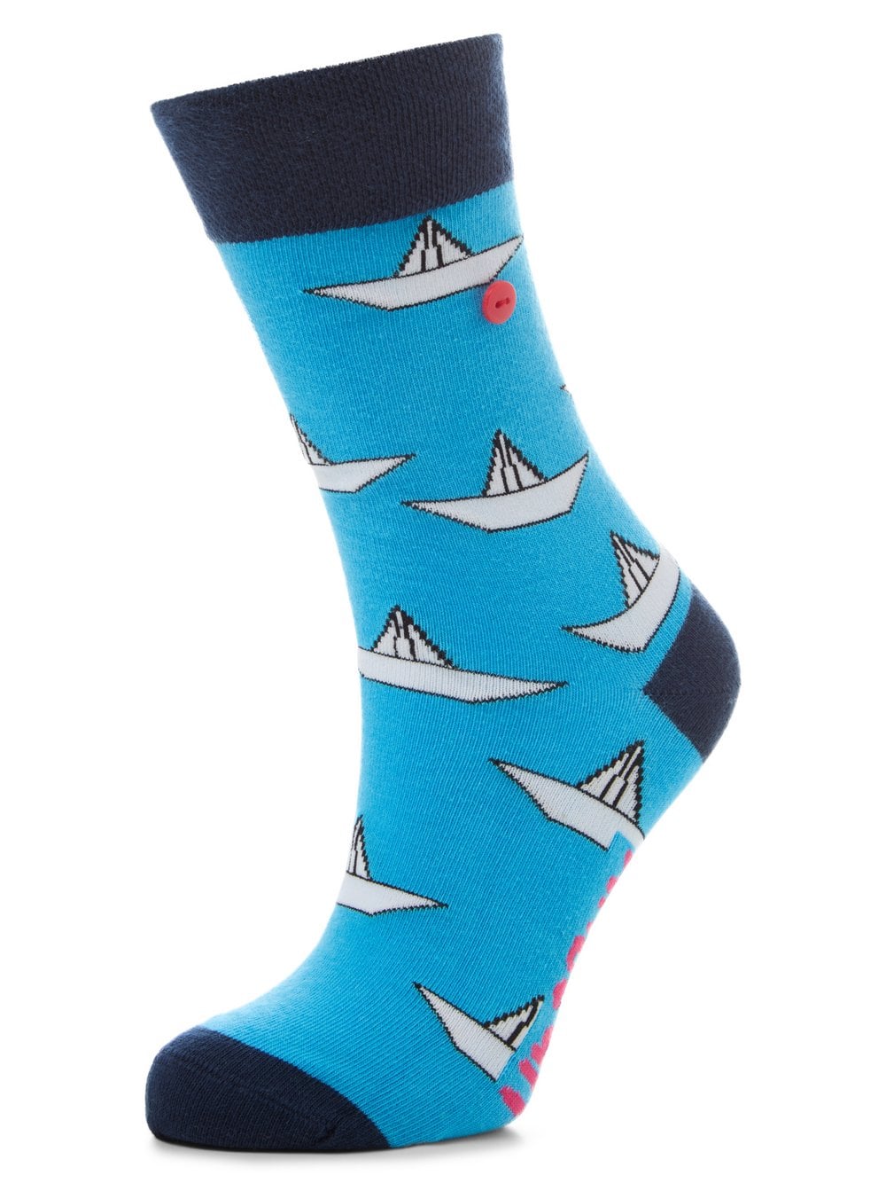 Unabux Socken Damen Baumwolle blau gemustert, 36-40