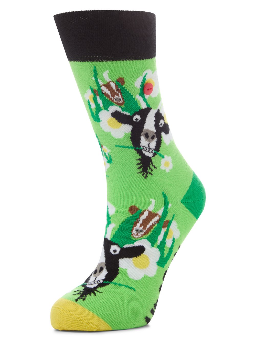 Unabux Socken Damen Baumwolle grün gemustert, 41-46