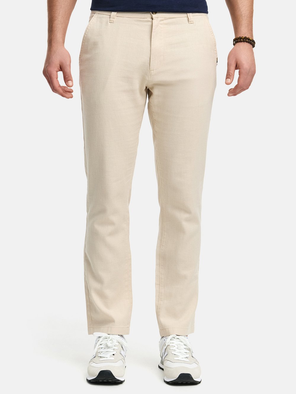 Indicode Leinenhose Herren Baumwolle beige, 38-32