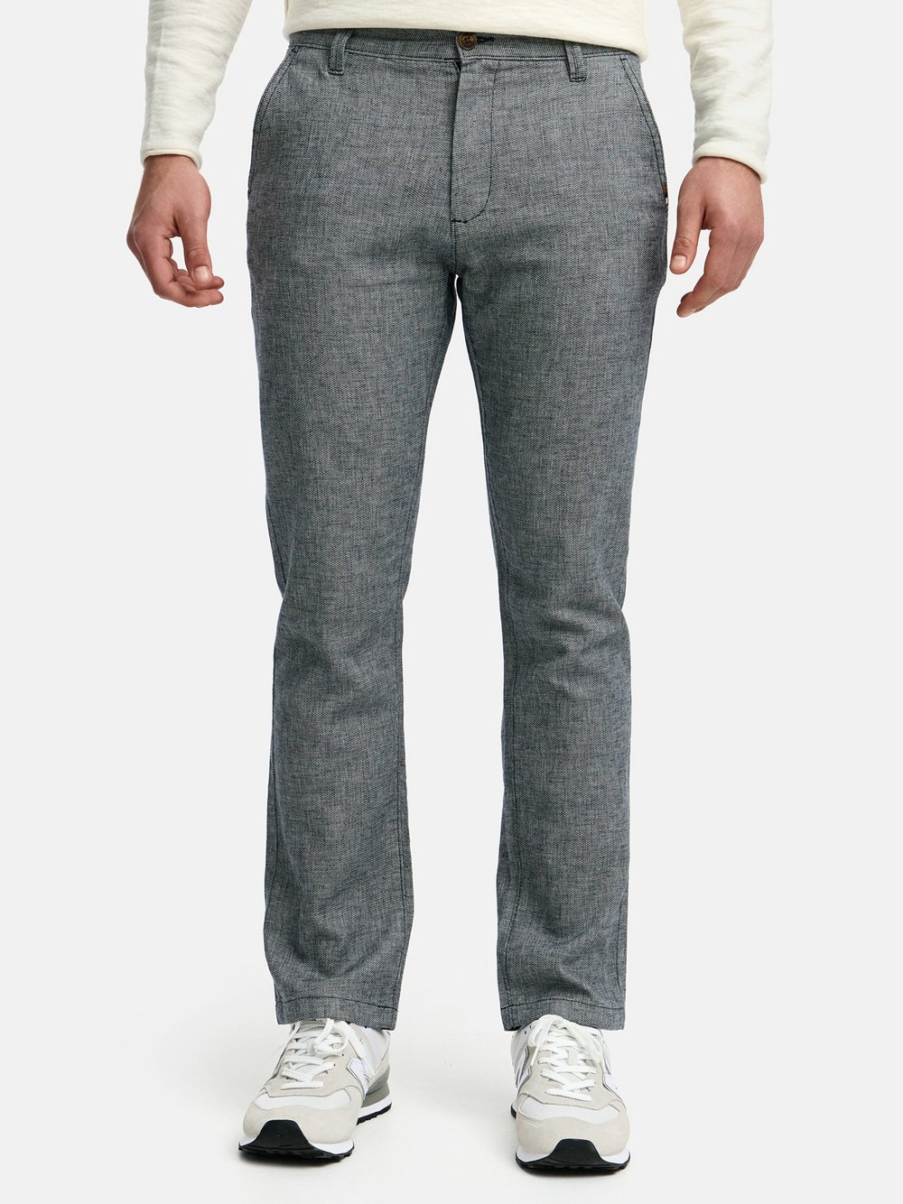 Indicode Leinenhose Herren Baumwolle blau, 31-32