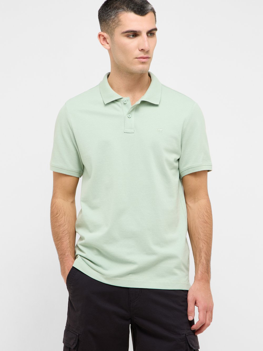 Mustang Polo Herren Baumwolle grün, XXXXL