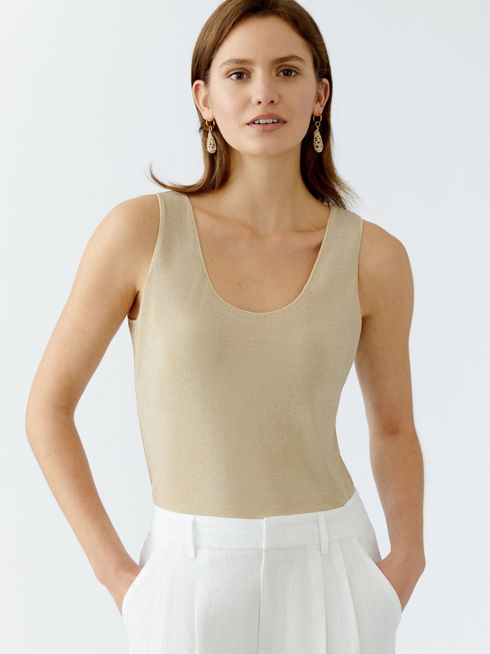 Thumbnail - Oui Tank Top Damen beige, 34