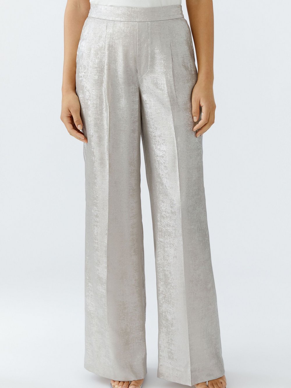 Thumbnail - Oui Marlenehose Damen grau, 44