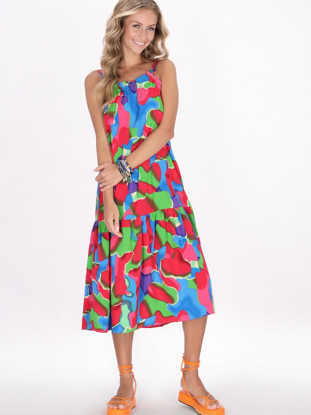 Thumbnail - IZIA Kleid Damen mehrfarbig gemustert, XL