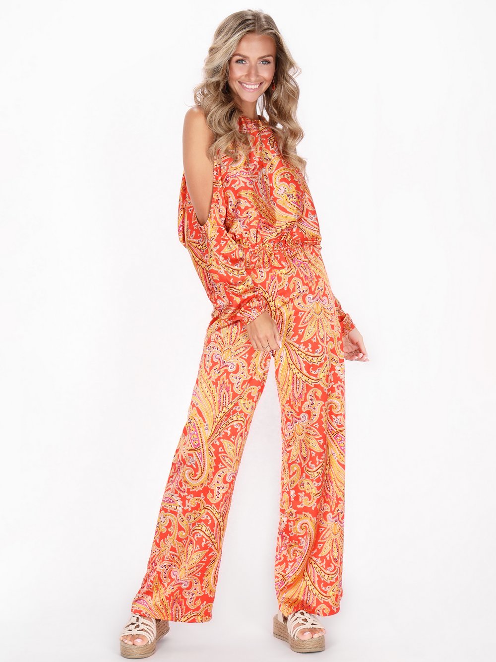 Thumbnail - IZIA Hose Damen orange gemustert, S