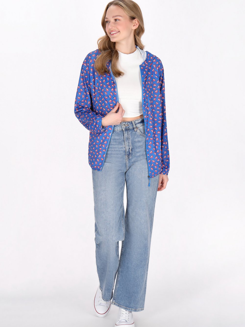 Thumbnail - MyMo Jacke Damen blau bedruckt, XL