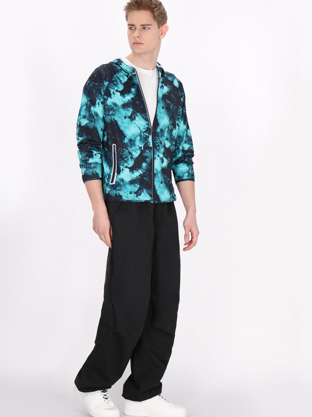 VAN GRAAF Mo Herren Türkis Jacke Blau, Klein