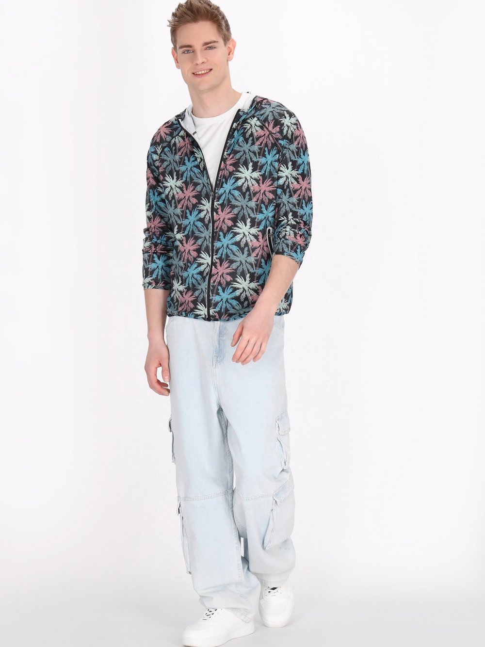 Thumbnail - Mo Jacke Herren mehrfarbig bedruckt, XXL