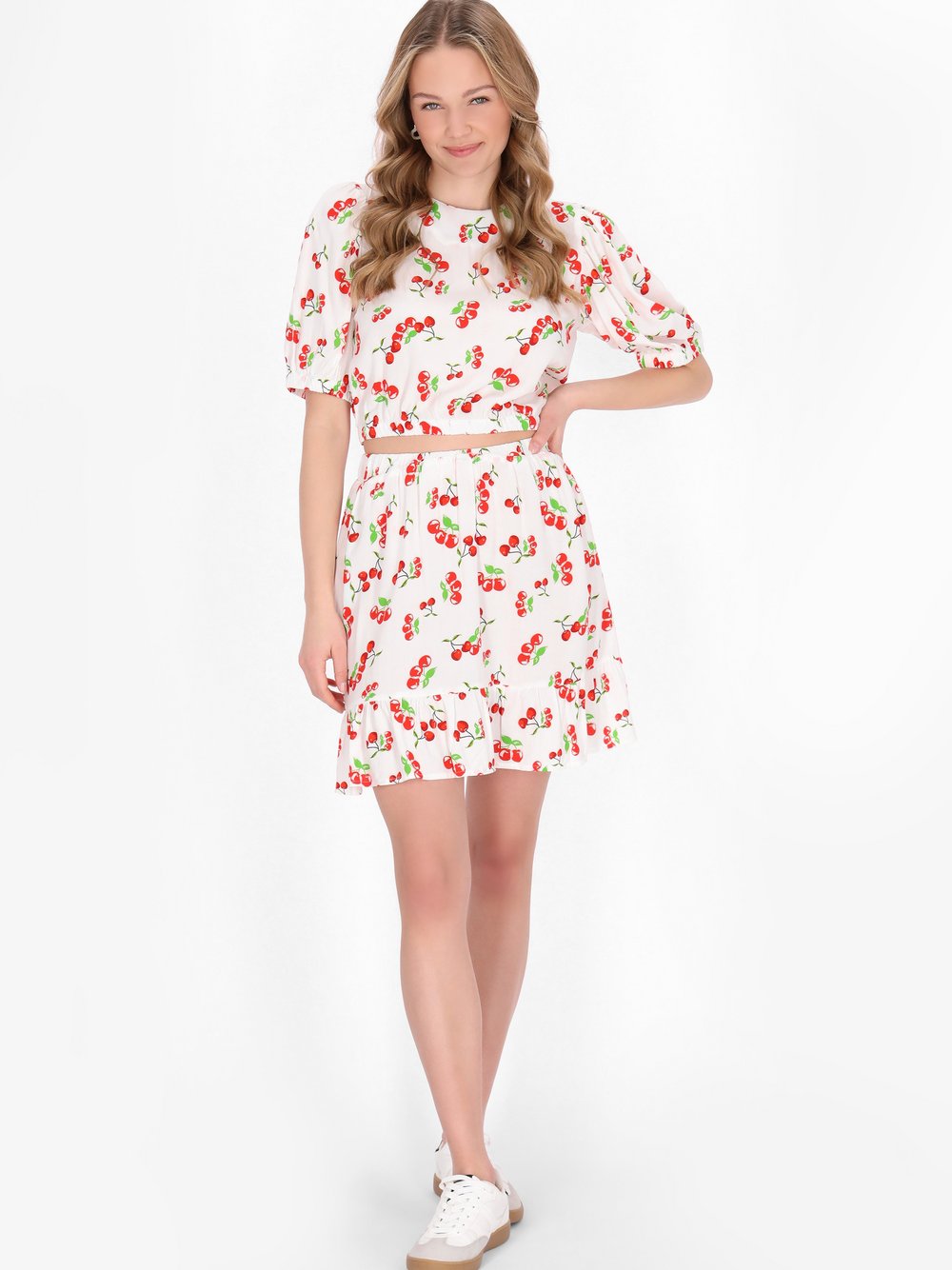 MyMo Rock Damen Viskose weiß bedruckt, M