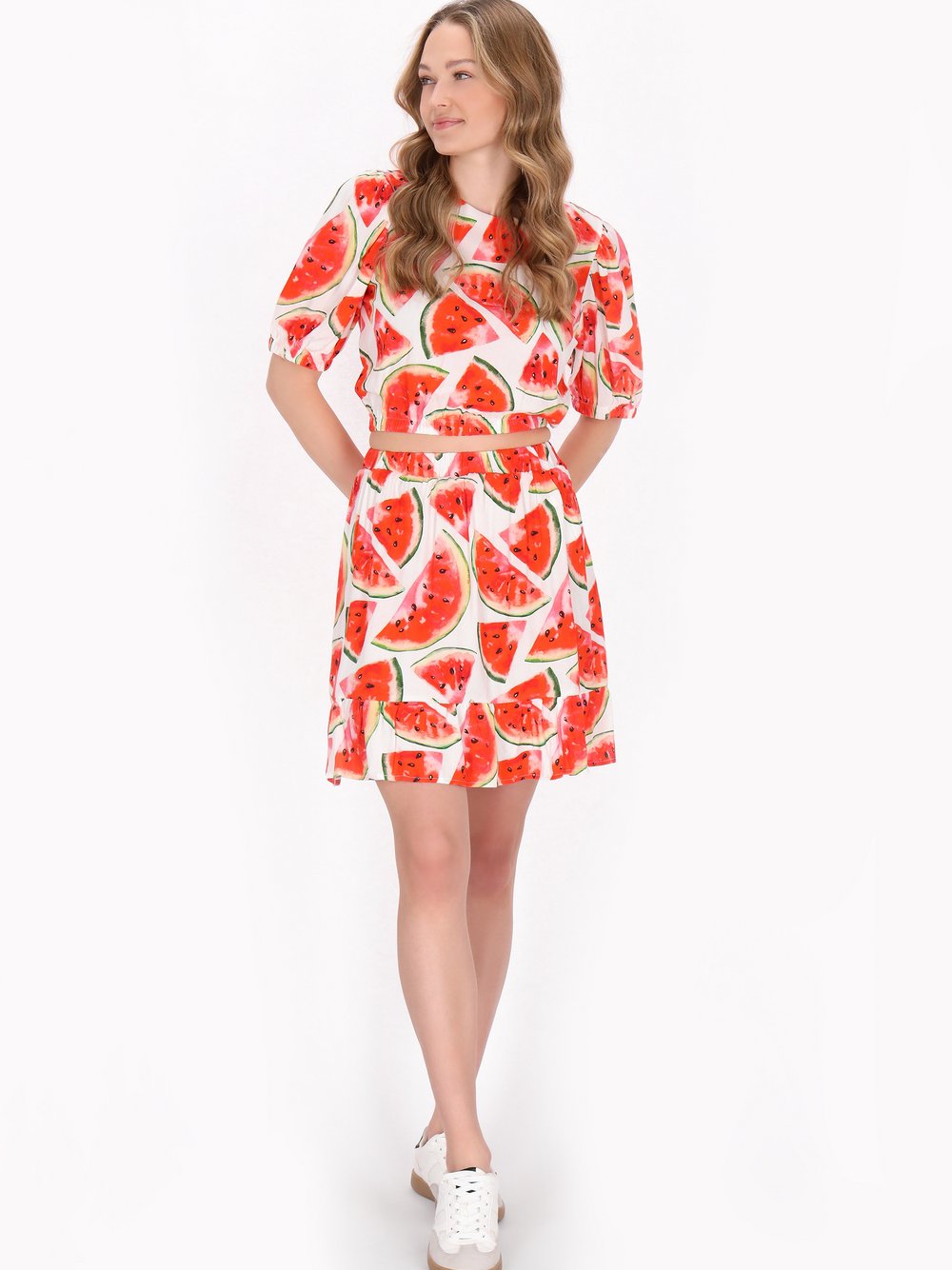 Thumbnail - MyMo Rock Damen Viskose rot bedruckt, S