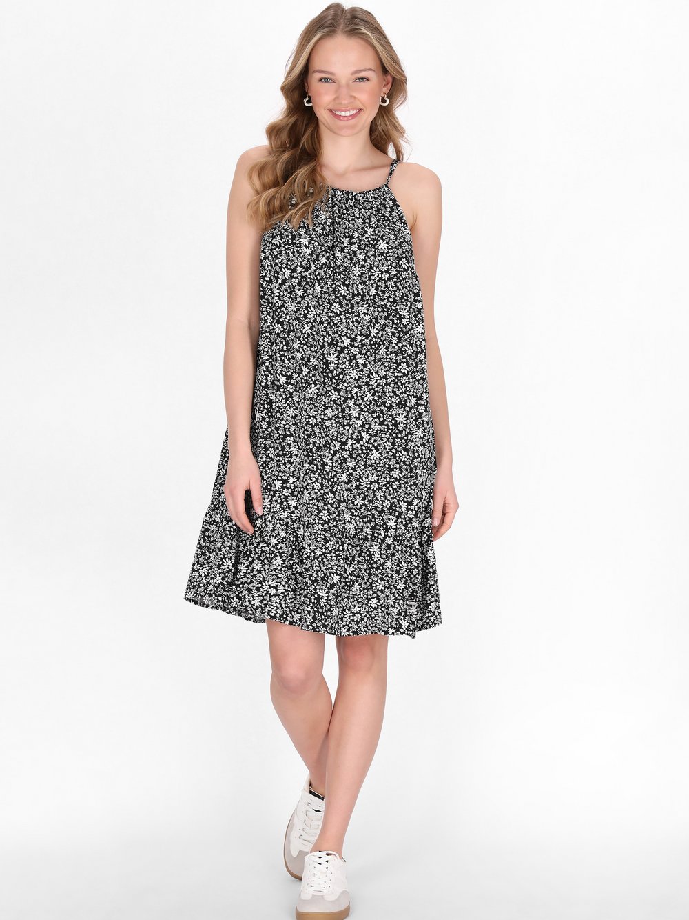 Thumbnail - MyMo Kleid Damen Viskose schwarz bedruckt, XS