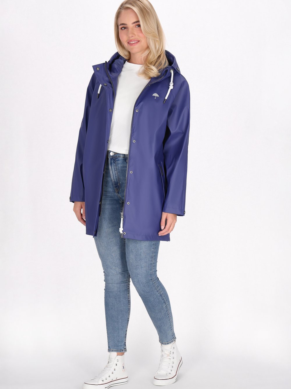 Schmuddelwedda Mantel Damen blau, XS/S