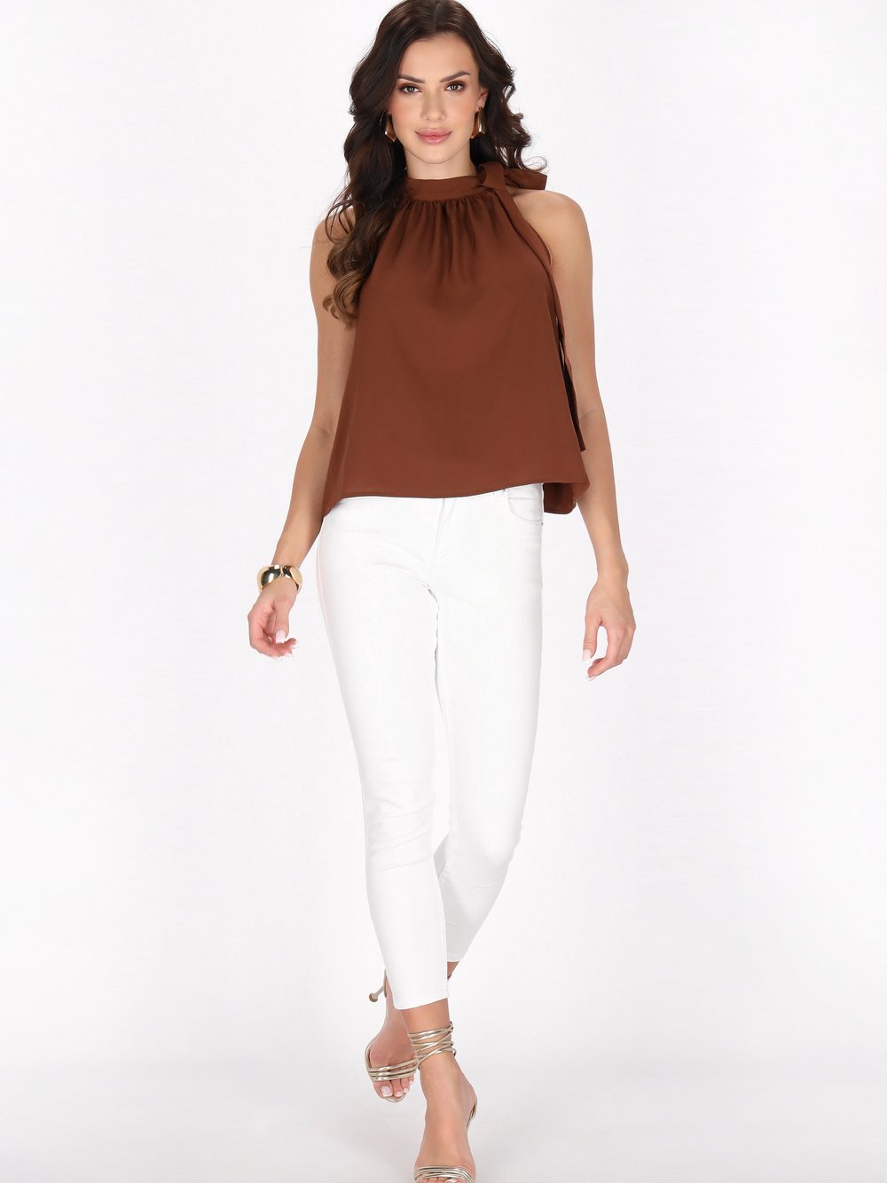 Thumbnail - Faina Top Damen Viskose braun, S