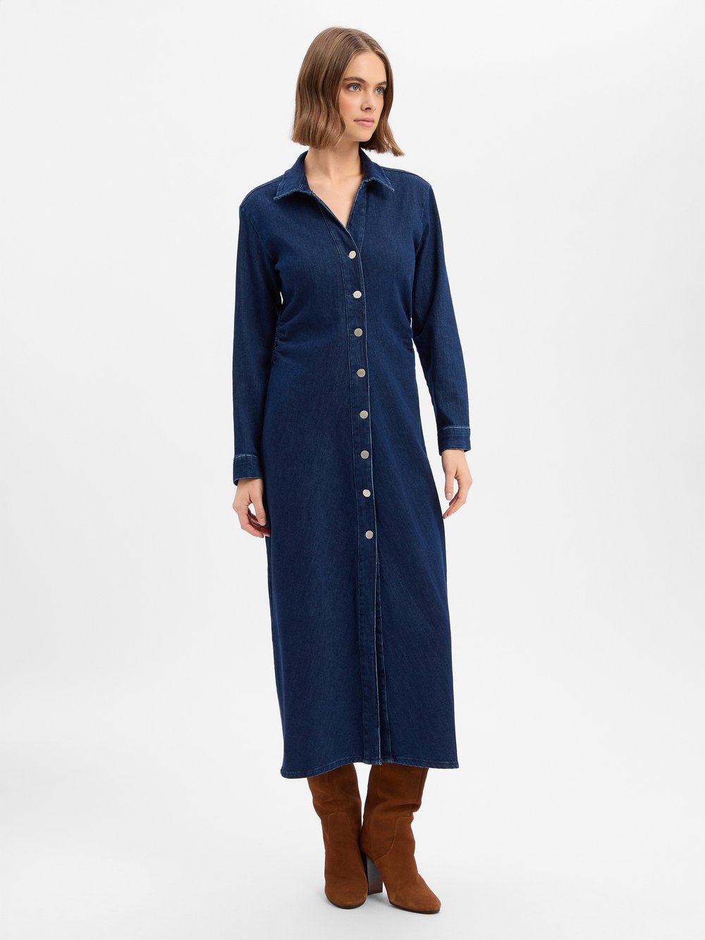 Msch Copenhagen Jeanskleid Damen Baumwolle blau, XS