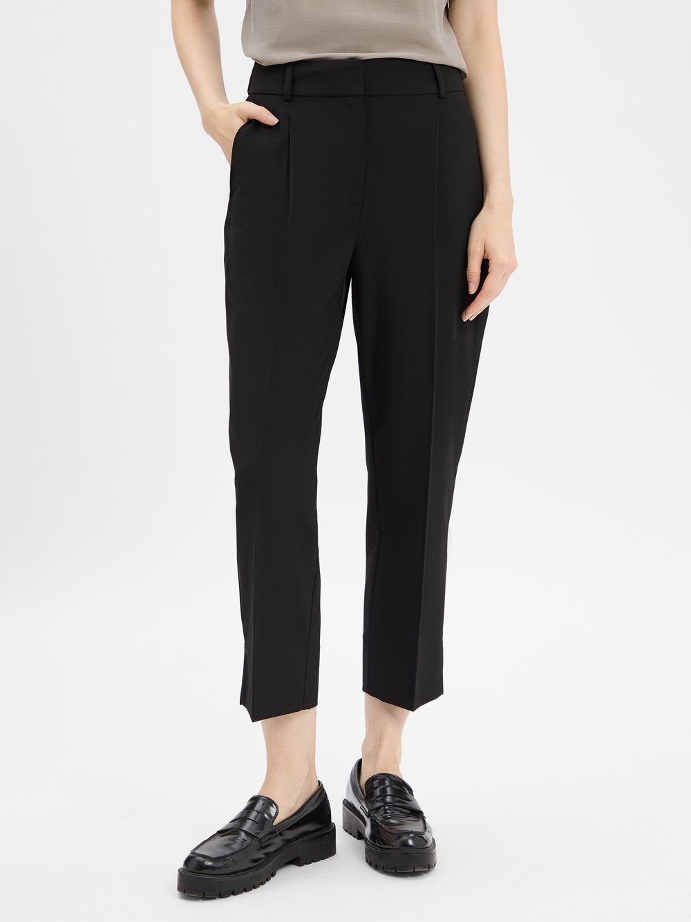 Someday Bundfaltenhose Damen schwarz, 36