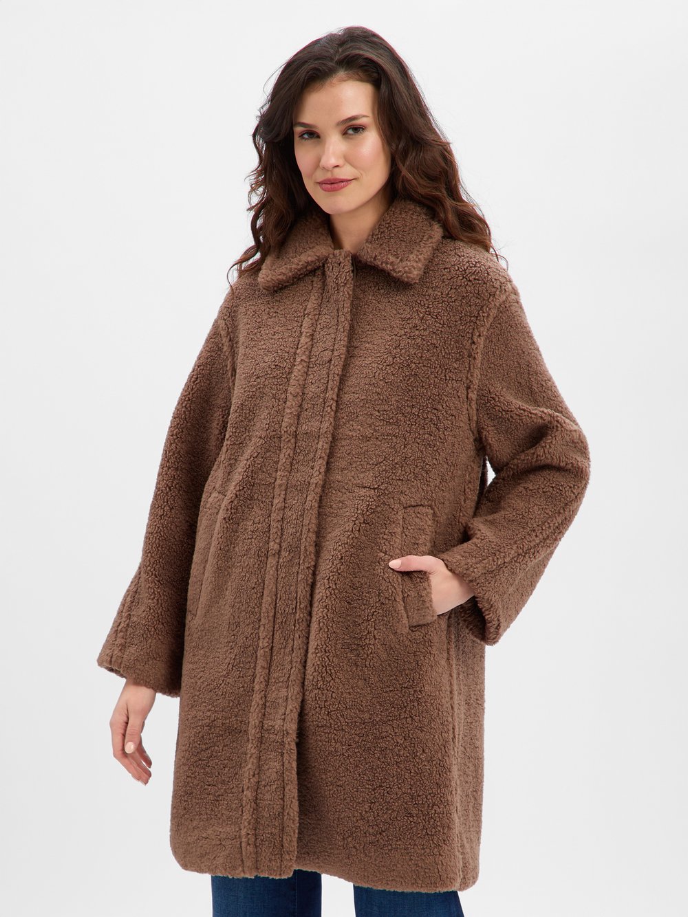 Opus Teddyfellmantel Damen braun, 42