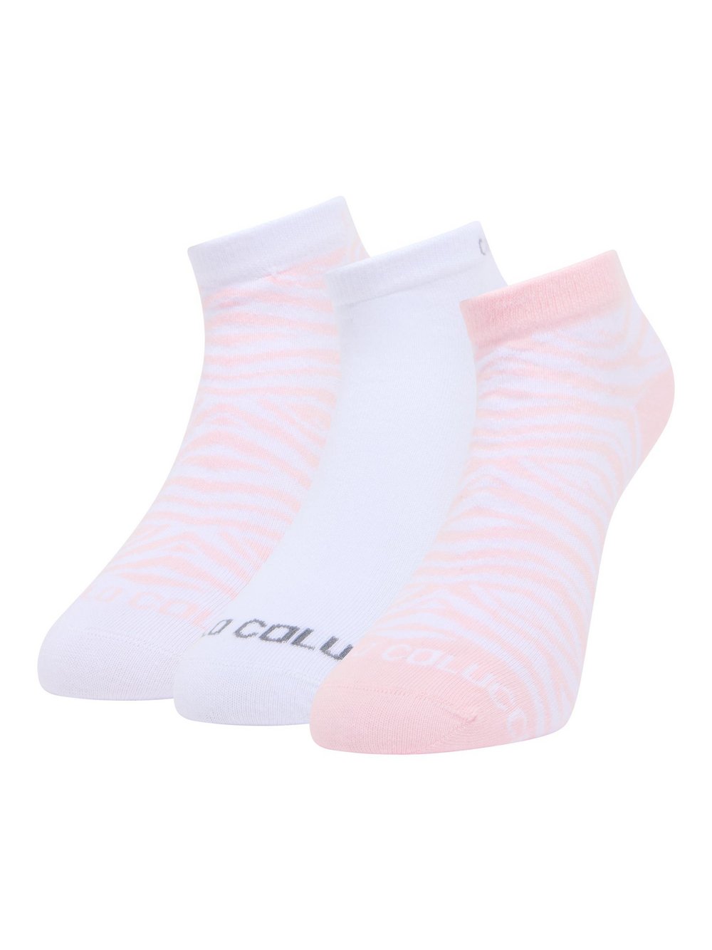 Thumbnail - Carlo Colucci Sneakersocken Damen Baumwolle rosa gemustert, 36-41