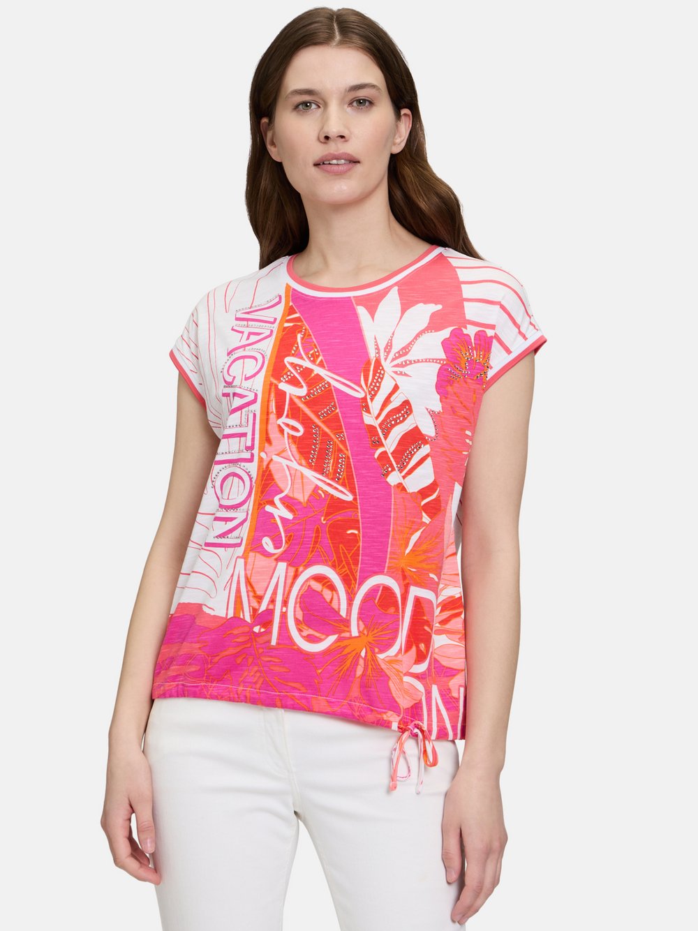 Betty Barclay Printshirt Damen Baumwolle rot bedruckt, 40