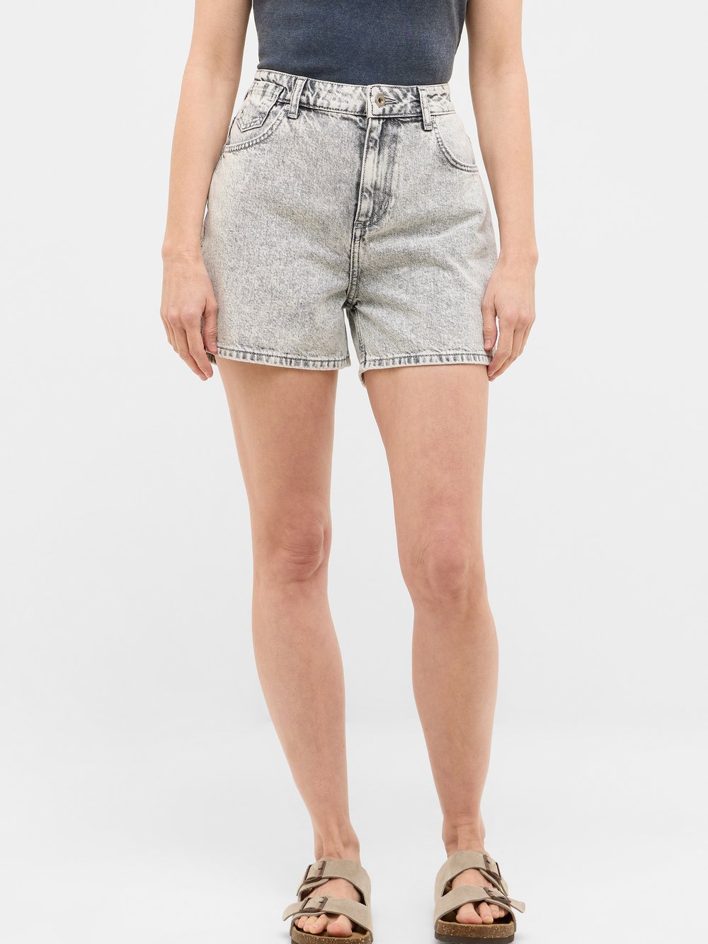 Mustang Jeans Damen Baumwolle grau, 28