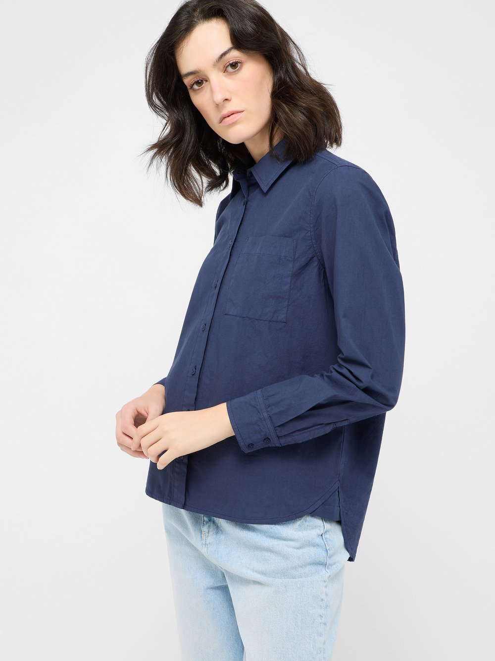 Mustang Bluse Damen Baumwolle blau, 42
