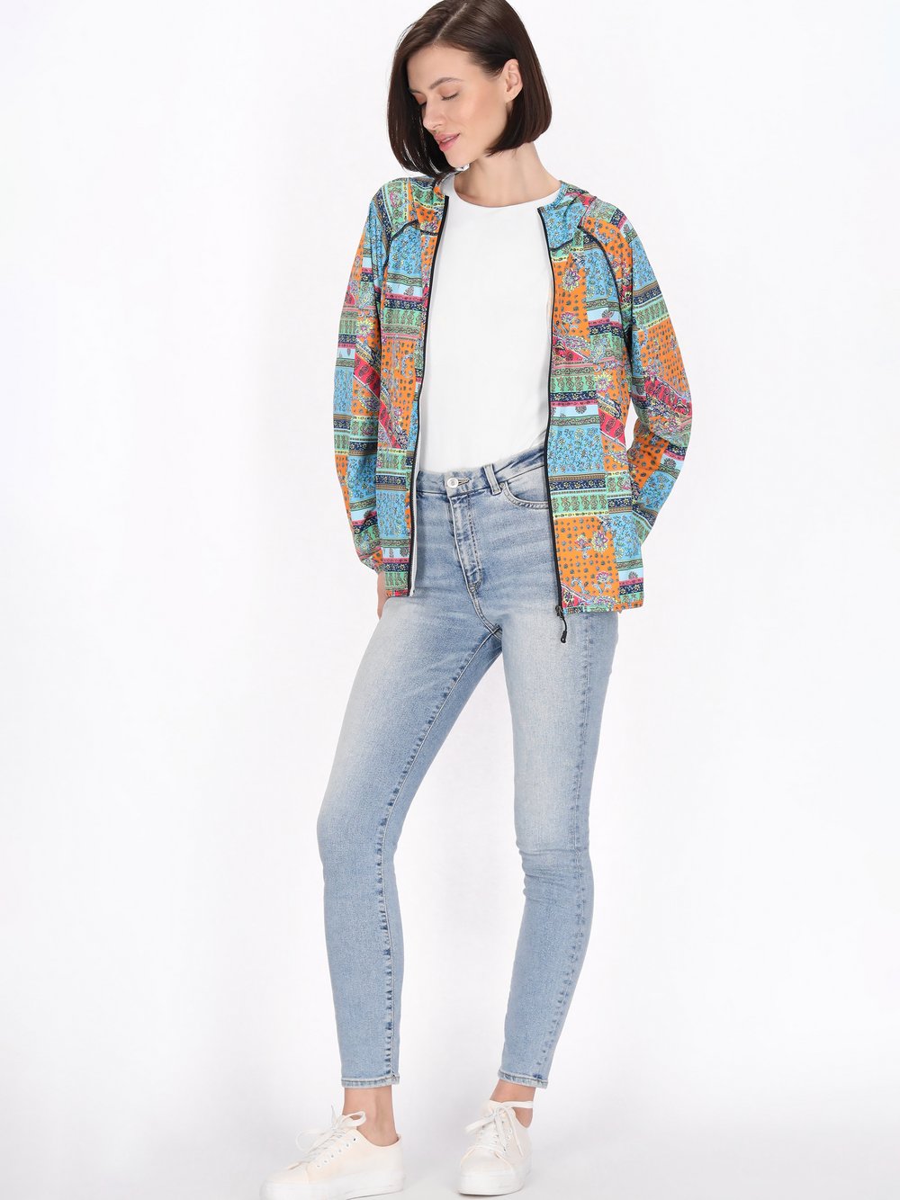 Thumbnail - Usha Jacke Damen orange gemustert, S