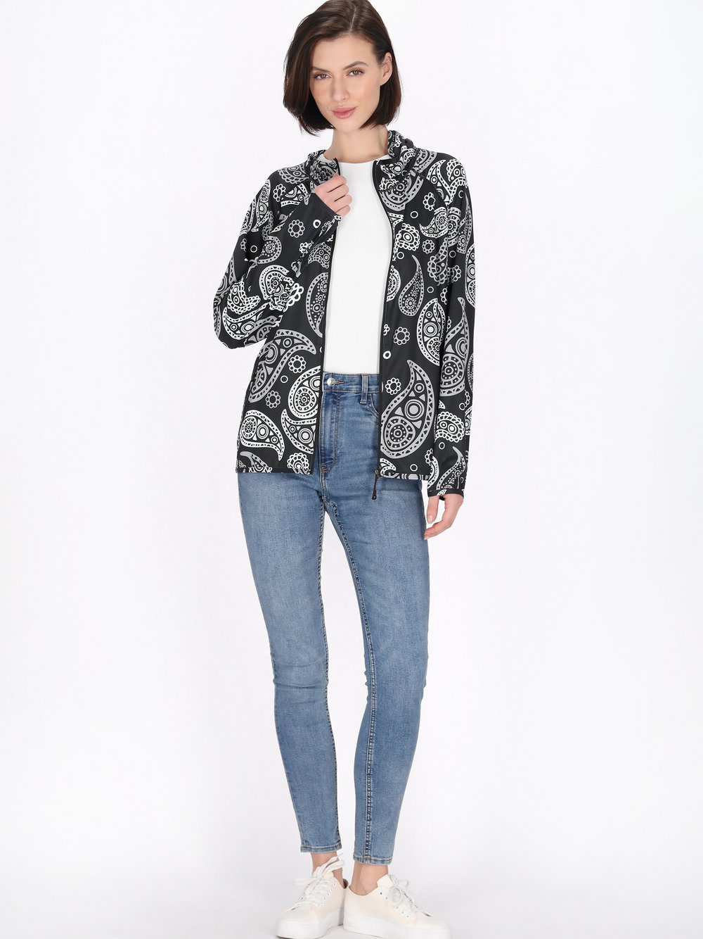 Usha Jacke Damen mehrfarbig bedruckt, M